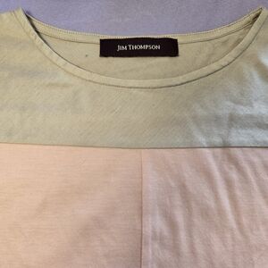 Jim Thompson Women's Color Block Blouse - Green and Pink